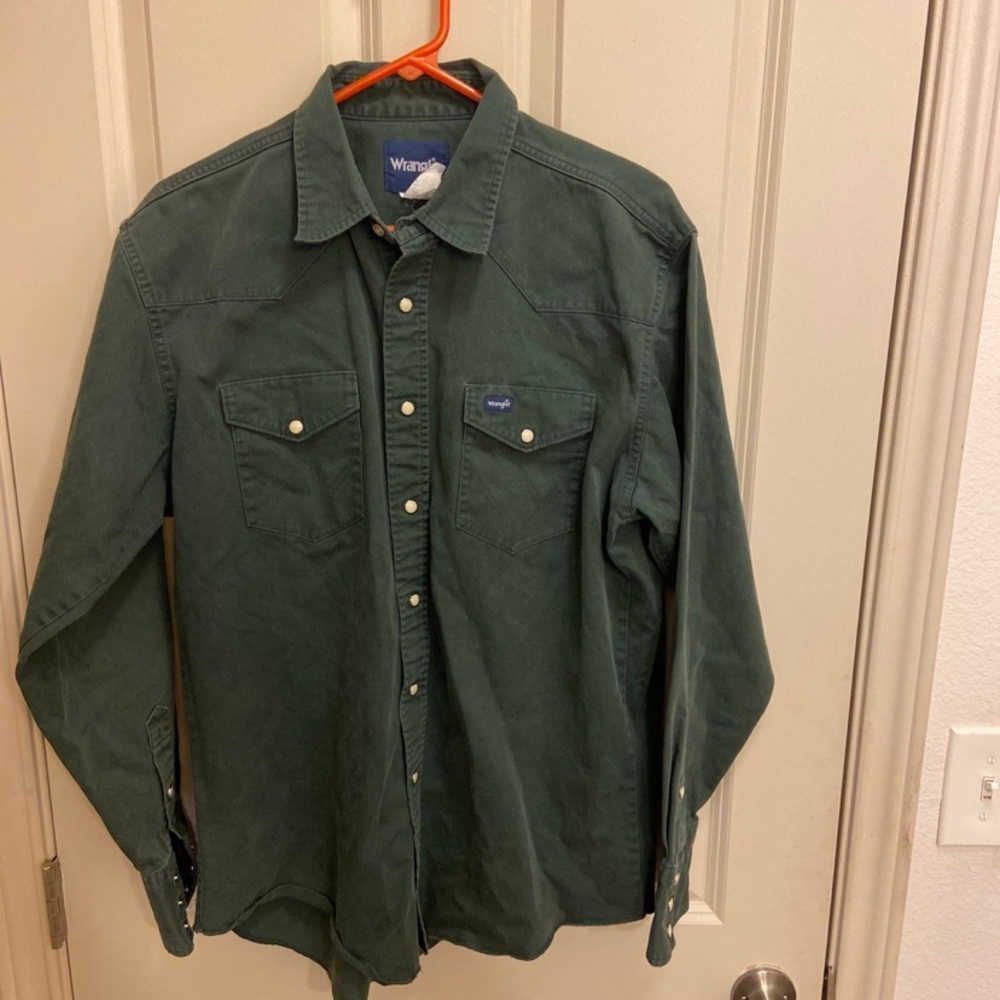 Wrangler Olive Green Casual Shirt